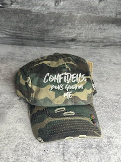 Confidence Distressed Hat (Camouflage)