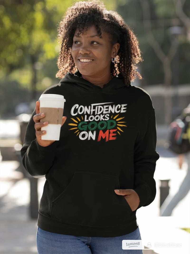 Detail of high-quality fabric on a Bimeti Bae hoodie, focusing on premium self-love clothing.